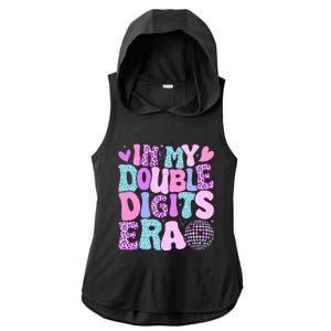 In My Double Digits Era Retro 10 Year Old 10th Birthday Ladies PosiCharge Tri-Blend Wicking Draft Hoodie Tank