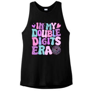 In My Double Digits Era Retro 10 Year Old 10th Birthday Ladies PosiCharge Tri-Blend Wicking Tank