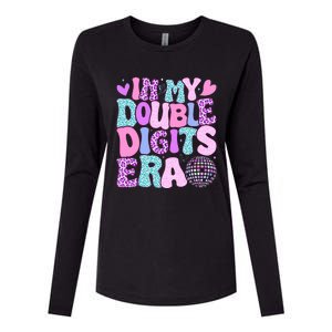 In My Double Digits Era Retro 10 Year Old 10th Birthday Womens Cotton Relaxed Long Sleeve T-Shirt