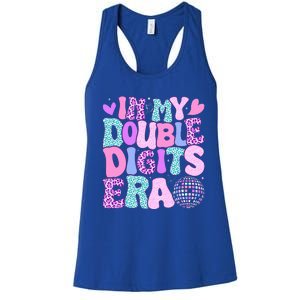 In My Double Digits Era Retro 10 Year Old 10th Birthday Women's Racerback Tank