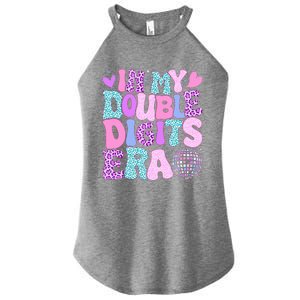 In My Double Digits Era Retro 10 Year Old 10th Birthday Women's Perfect Tri Rocker Tank