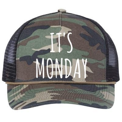 It's Monday Day Of The Week Prank April Fools Day Gift Retro Rope Trucker Hat Cap