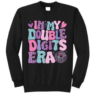 In My Double Digits Era Retro 10 Year Old 10th Birthday Girl Sweatshirt