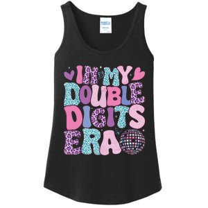 In My Double Digits Era Retro 10 Year Old 10th Birthday Girl Ladies Essential Tank