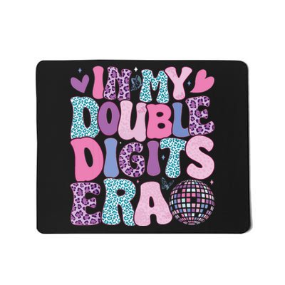 In My Double Digits Era Retro 10 Year Old 10th Birthday Girl Mousepad