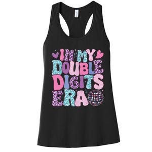 In My Double Digits Era Retro 10 Year Old 10th Birthday Girl Women's Racerback Tank