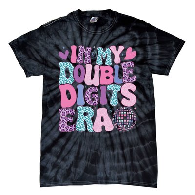 In My Double Digits Era Retro 10 Year Old 10th Birthday Girl Tie-Dye T-Shirt