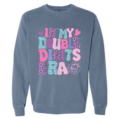 In My Double Digits Era Retro 10 Year Old 10th Birthday Girl Garment-Dyed Sweatshirt