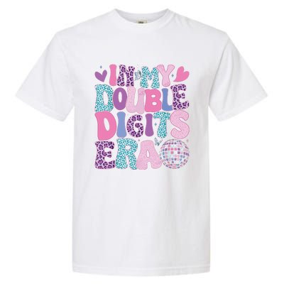 In My Double Digits Era Retro 10 Year Old 10th Birthday Girl Garment-Dyed Heavyweight T-Shirt