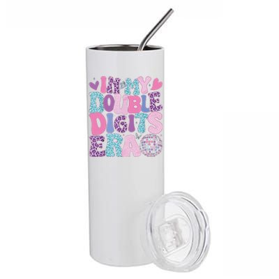 In My Double Digits Era Retro 10 Year Old 10th Birthday Girl Stainless Steel Tumbler