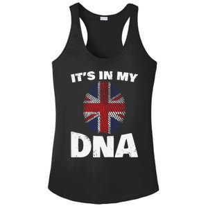 It's My DNA UK Union Jack United Kingdom England Ladies PosiCharge Competitor Racerback Tank