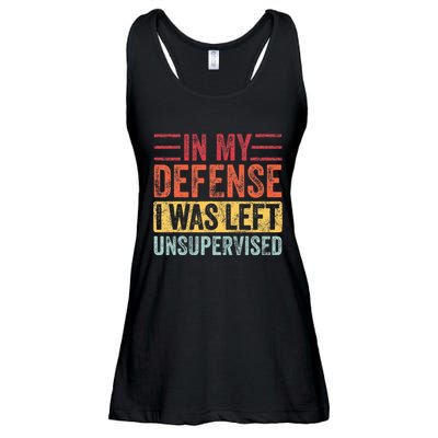 In My Defense I Was Left Unsupervised Ladies Essential Flowy Tank