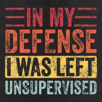 In My Defense I Was Left Unsupervised Crop Fleece Hoodie