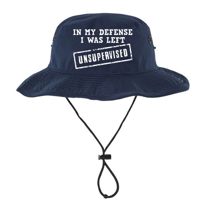In My Defense I Was Left Unsupervised Funny Legacy Cool Fit Booney Bucket Hat