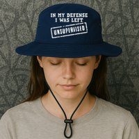 In My Defense I Was Left Unsupervised Funny Legacy Cool Fit Booney Bucket Hat