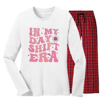 In My Day Shift Era Women's Long Sleeve Flannel Pajama Set 