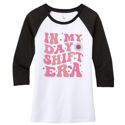 In My Day Shift Era Women's Tri-Blend 3/4-Sleeve Raglan Shirt