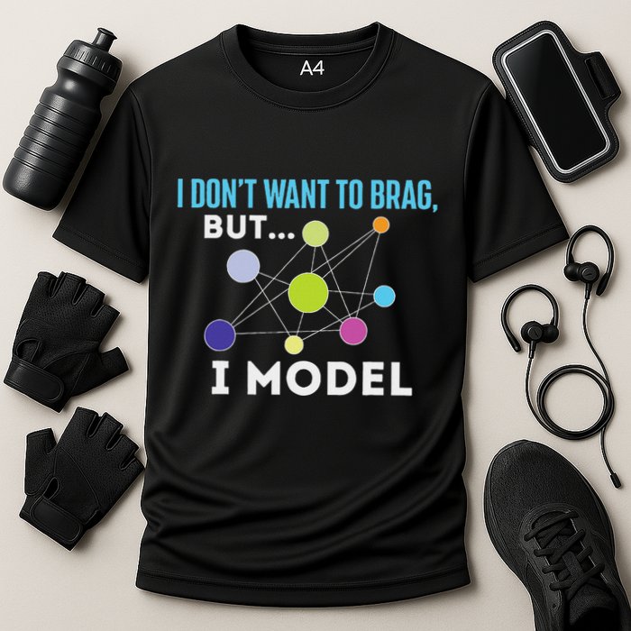 I Model Data Science Statistics Data Analyst Data Modeling Cooling Performance Crew T-Shirt