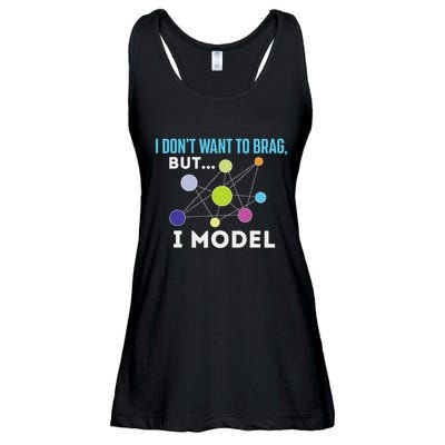 I Model Data Science Statistics Data Analyst Data Modeling Ladies Essential Flowy Tank