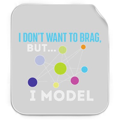 I Model Data Science Statistics Data Analyst Data Modeling Permanent Decal Sticker