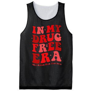 In My Drugs Free Era Funny Red Ribbon Week Awareness Mesh Reversible Basketball Jersey Tank