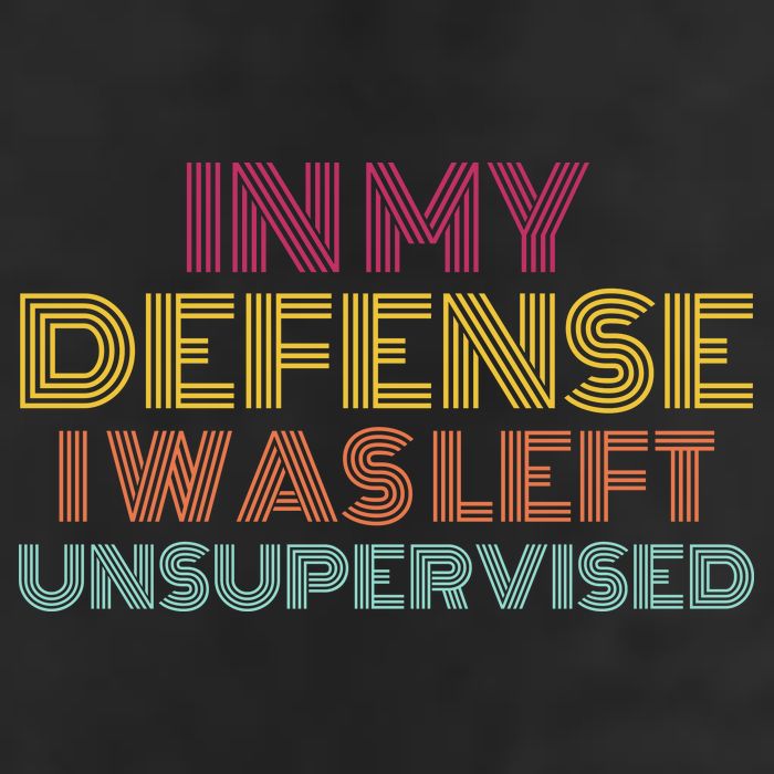 In My Defense I Was Left Unsupervised Crop Fleece Hoodie