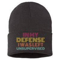 In My Defense I Was Left Unsupervised Sustainable Knit Beanie