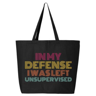 In My Defense I Was Left Unsupervised 25L Jumbo Tote