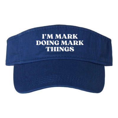 I'm Mark Doing Mark Things Funny Mark Christmas  Valucap Bio-Washed Visor