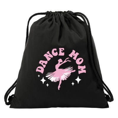 In My Dance Mom Era Retro Groovy Dancer Squad Cool Gift Drawstring Bag