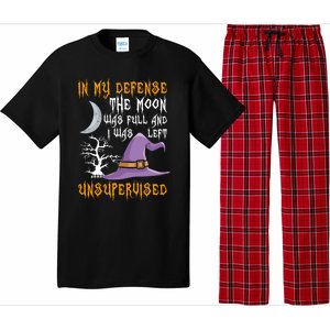 In My Defense The Moon Was Full Witch Gift Pajama Set