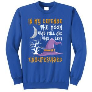 In My Defense The Moon Was Full Witch Gift Sweatshirt