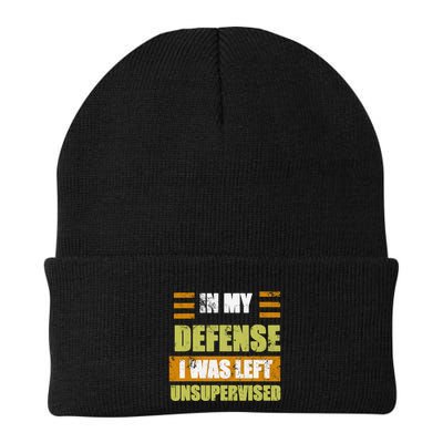 In My Defense I Was Left Unsupervised Funny Saying Beanie