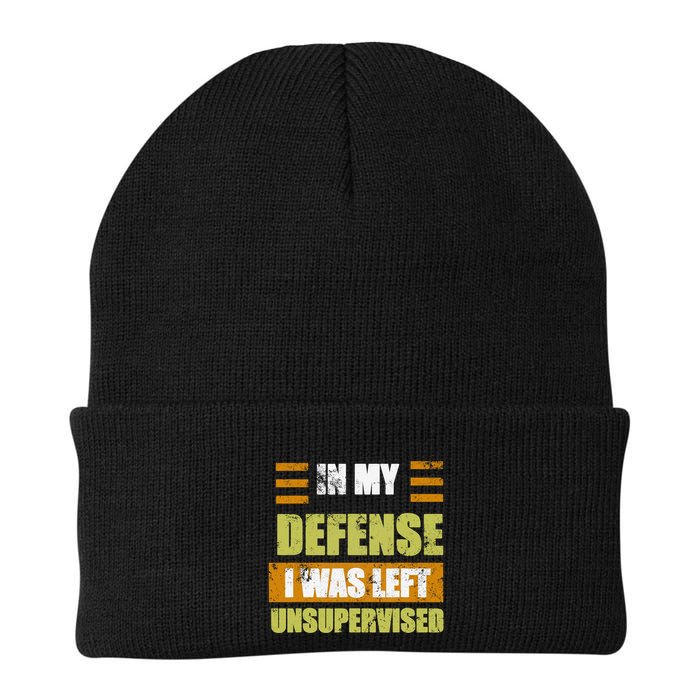 In My Defense I Was Left Unsupervised Funny Saying Beanie