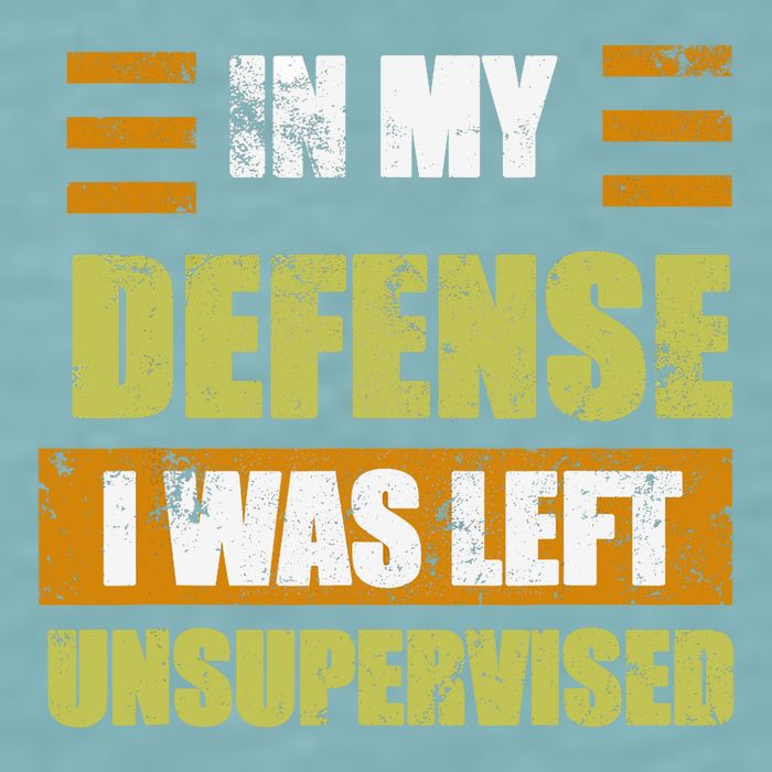 In My Defense I Was Left Unsupervised Funny Saying Sueded Cloud Jersey T-Shirt