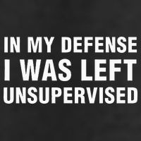 In My Defense I Was Left Unsupervised Gifts Garment-Dyed Fleece Hoodie