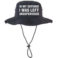 In My Defense I Was Left Unsupervised Gifts Legacy Cool Fit Booney Bucket Hat