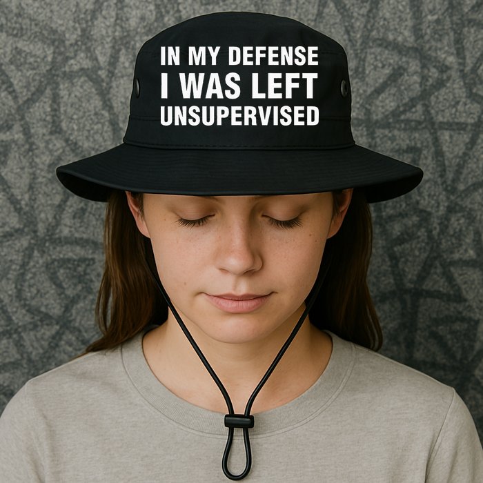 In My Defense I Was Left Unsupervised Gifts Legacy Cool Fit Booney Bucket Hat