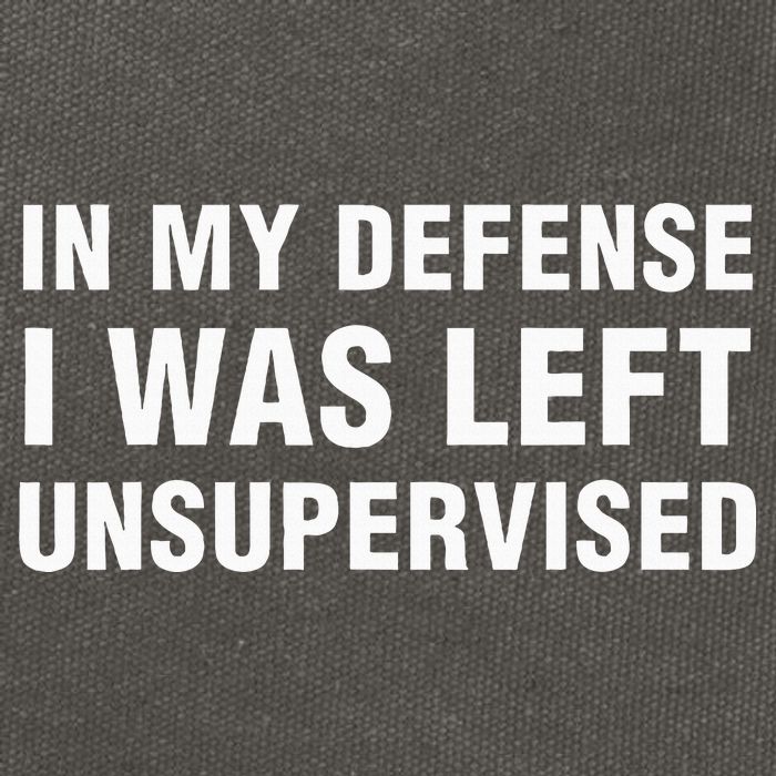 In My Defense I Was Left Unsupervised Gifts Cotton Canvas Backpack