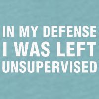 In My Defense I Was Left Unsupervised Gifts Sueded Cloud Jersey T-Shirt