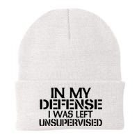 In My Defense I Was Left Unsupervised Costune For Fun Time Knit Cap Winter Beanie