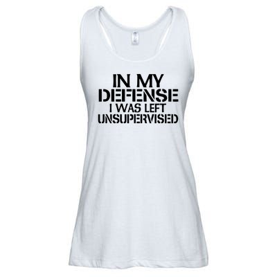 In My Defense I Was Left Unsupervised Costune For Fun Time Ladies Essential Flowy Tank