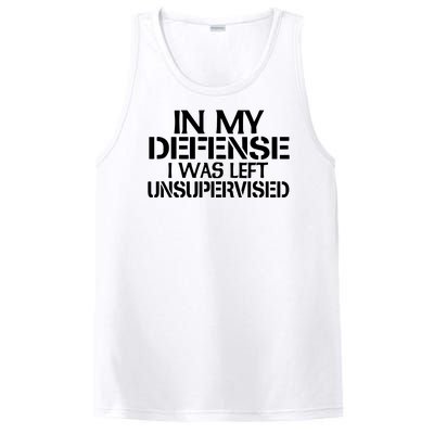 In My Defense I Was Left Unsupervised Costune For Fun Time PosiCharge Competitor Tank