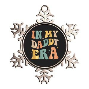 In My Daddy Era Lover Groovy Retro Papa Fathers Day On Back Metallic Star Ornament