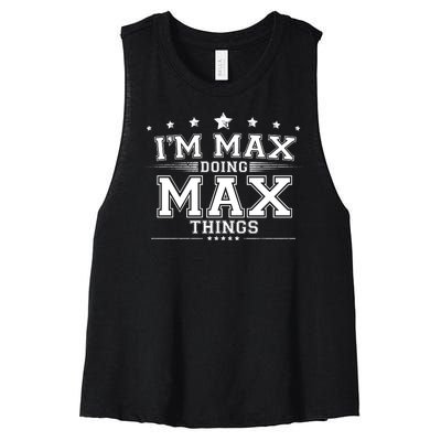 Im Max Doing Max Things Women's Racerback Cropped Tank