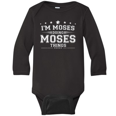 Im Moses Doing Moses Things Baby Long Sleeve Bodysuit