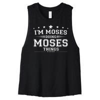 Im Moses Doing Moses Things Women's Racerback Cropped Tank