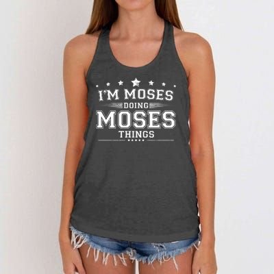 Im Moses Doing Moses Things Women's Knotted Racerback Tank