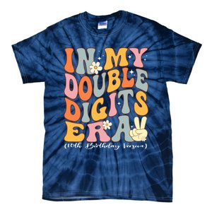 In My Double Digits Era 10th Birthday Groovy Retro Girl Boy Tie-Dye T-Shirt