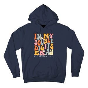 In My Double Digits Era 10th Birthday Groovy Retro Girl Boy Tall Hoodie